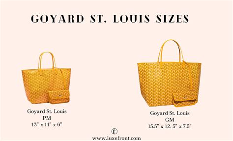 measurement goyard tote dimensions|goyard totes silver dollar.